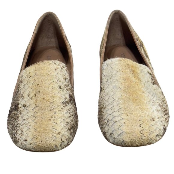 BERNARDO Womens Emma Snake Embossed Genuine Calf Hair Loafer Flat Size 11M - Picture 2 of 11